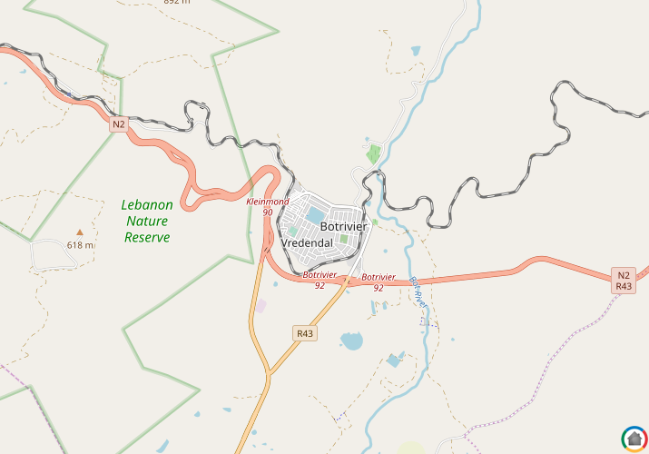 Map location of Bot River